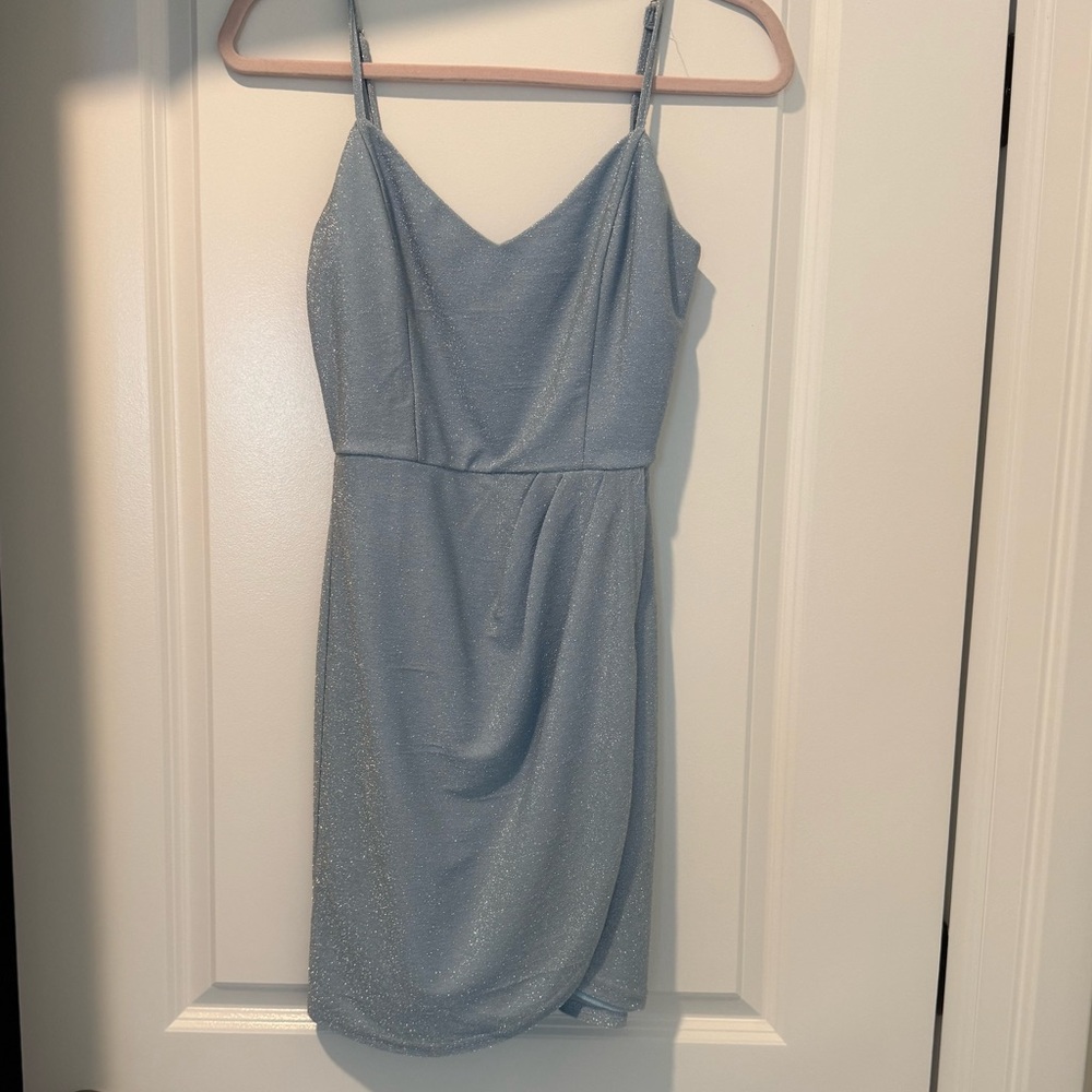 Francesca's Collections Sparkling Blue Mini Dress